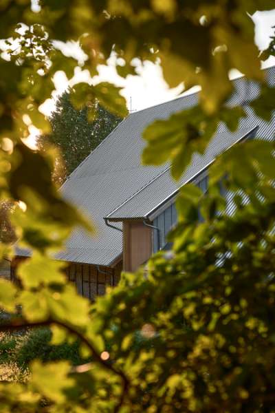 Beautiful roof construction comes to life with rib sheets, Gut Godderstorf, 23779 Neukirchen, Germany